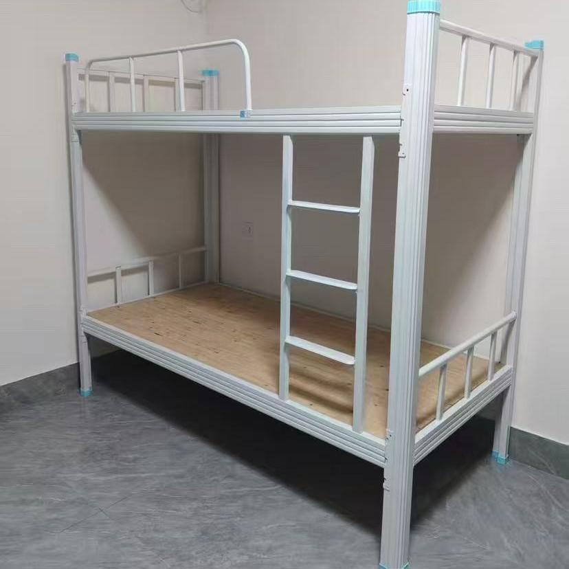Double-Decker Wrought Iron Bunk Bed for Dorms and Construction Sites