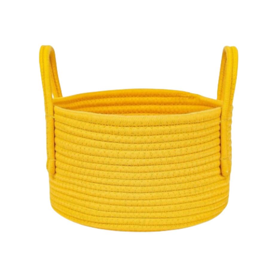 1Pc Cotton Thread Storage Basket Home Organization Storage Baby Children Toy Fabric Art Storage Cotton Rope Woven Laundry Basket Sundries Organizer