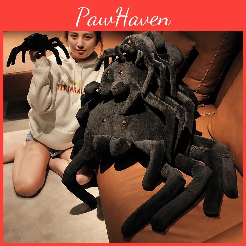 Plush Spider Black Toy Insect Stuffed Doll Bedroom Decoration Kids Gift Cute