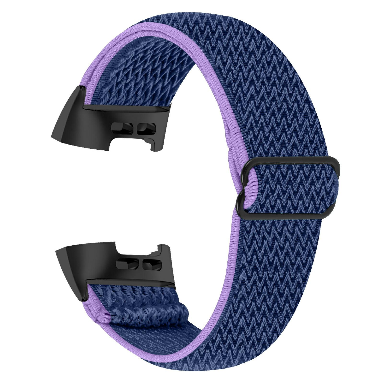 

For Fitbit Charge 3/3 SE/4 Elastic Watch Strap Adjustable Wrist Band with Black Connector Army Green