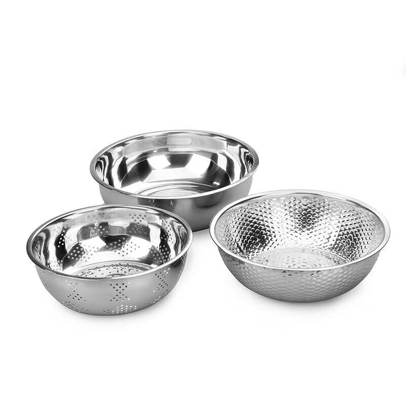 Dessini Stainless Steel 3-Piece Kitchen Basin Set