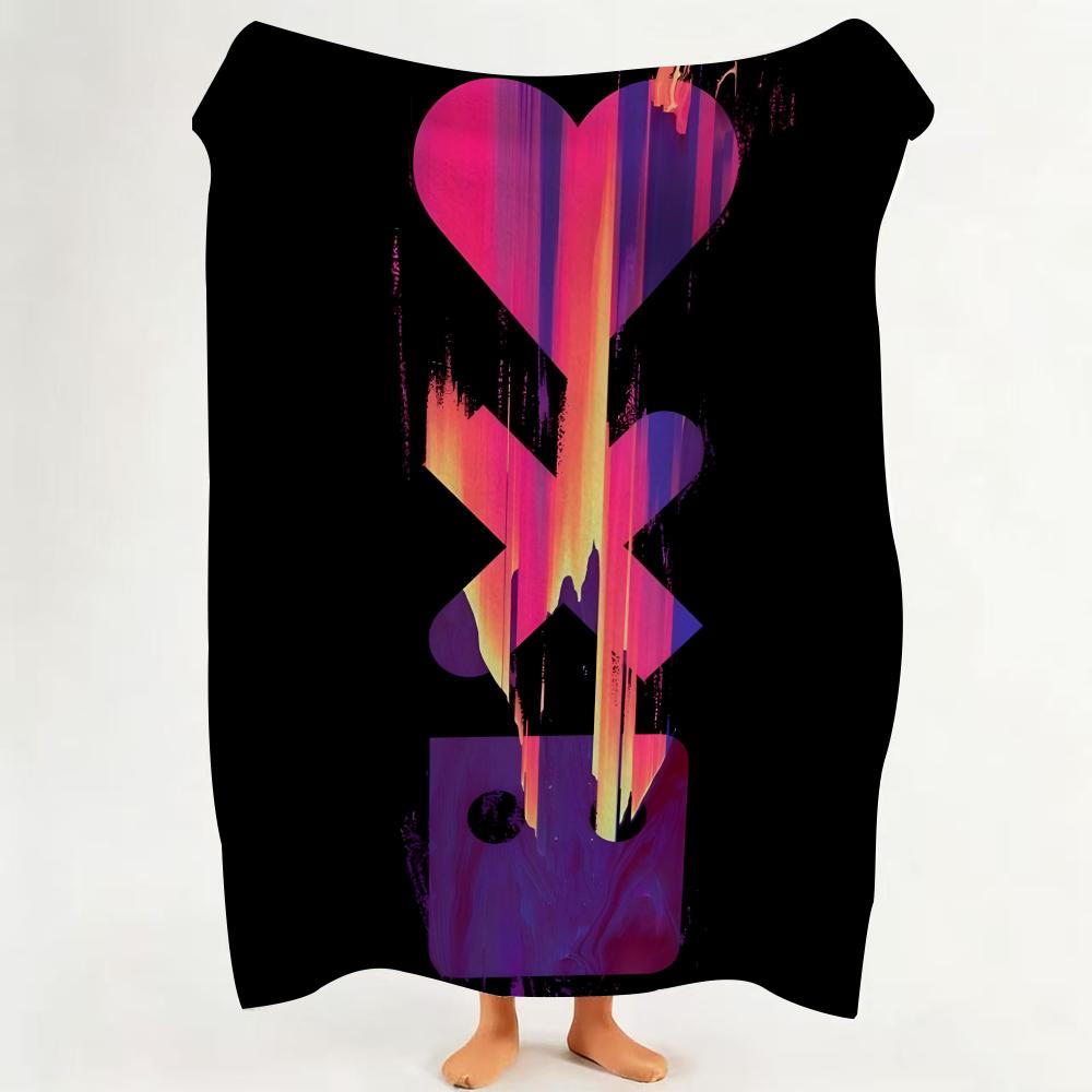 animation L Love D Death R Robots Throw Flannel Throw Blanket Suitable for Sofa Living Room Bedroom