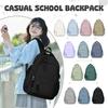 Korean Canvas School Bag Women 2025 New Men'S Minimalist Backpack Versatile Backpack Large Capacity Travel Bag Unisex Rucksack