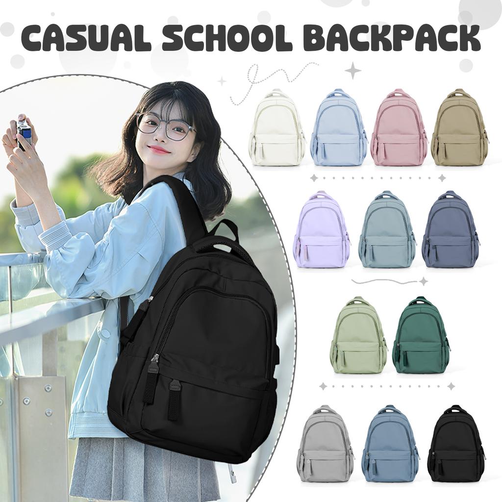 Korean Canvas School Bag Women 2025 New Men'S Minimalist Backpack Versatile Backpack Large Capacity Travel Bag Unisex Rucksack