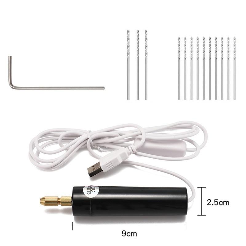 Lightweight Small Electric Drills USB Rotary Tools Engraver Pen Drill Bits Powe Tools Versatile Hand Drill for DIY Tasks