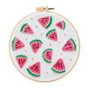 1set Cherry, Strawberry, Watermelon, and Orange Pattern Embroidery DIY Kit - Suitable for Beginners. Handmade Embroidery Fabric Material Set.