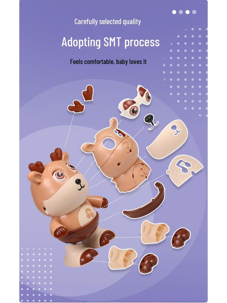 Electric Deer Toy with Sound, Light, Swinging, and Winking Eyes - Children's Toy Inspired by TikTok.