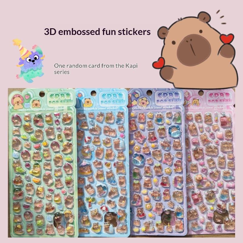 3D Embossed Animal Series Sticker Cute Decor For Handcrafts, Notebooks, Device Embellishment & Gifts Anime Worlds Store