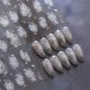 1pcs Nails Decoration Decals 5D Relief Nail Stickers Stamping Gold Silver White Adhesive Nail Art Stickers