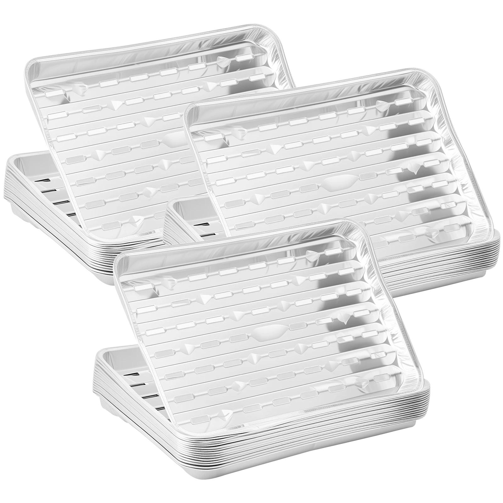 

60Pcs Aluminum Foil Pan Beautiful Foil Tray Multipurpose Tinfoil Baking Pan for Cooking Baking Heating Storing Prepping Food