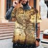 Hip-hop Retro Map Coordinate Tričko Pánské 3D strojový potisk Tričko nadměrné velikosti Street Summer Krátký rukáv 2022 Značka Top