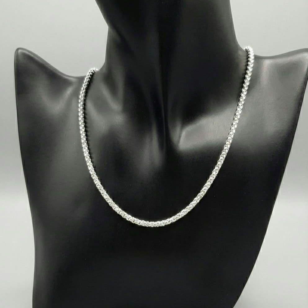 Used Vintage Silver 925 Simple Chain Necklace Rope