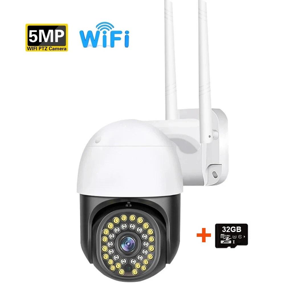 Intelligente 10X Zoom Wifi PTZ Kamera Außenbereich Hausüberwachung Videoüberwachung 5MP Drahtlose IP-Kameras KI Automatisches Personentracking