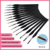 15-Piece Wooden Handle Paintbrush Set - Nylon Liner Brushes for Oil and Gouache Painting