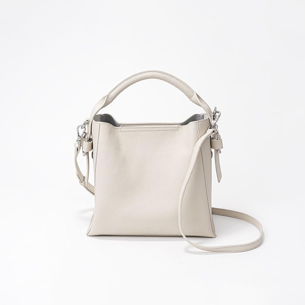 Genuine Leather Women's Bag First-layer Cowhide Bucket Bag Niche Design New Large-capacity Portable Shoulder Bag