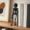 3D Printed Skeleton Refrigerator Magnet Poseable Skeleton Figurine with Movable Joints Halloween Gothic