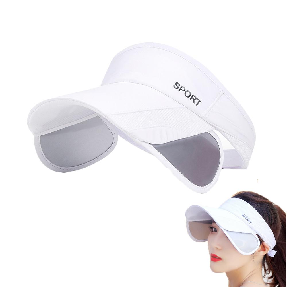 Sun Visor Hat Summer Ladies Cycling Sunshade Outdoor Protective Hats Woman Tennis Hat Golf Running Fishing Hiking Jogging Hat