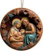 Eyecatching Nativity Scene Car Ornament Vibrant Acrylic Holiday Decor Cars For