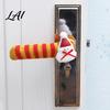 Indoor Winter Home Ornaments Knitted Christmas Doorknob Covers Santa Reindeer Decor Anti‑Slip Protector Sleeves Door Handle Guards Cushion Pads,