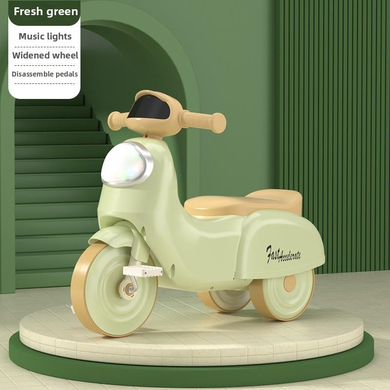 Car Plastic Children'S Toy Car Push Slide Car 1-6 Years Old Music And Lights Children'S Tricycle Foot-Powered Car Baby Yo-Yo