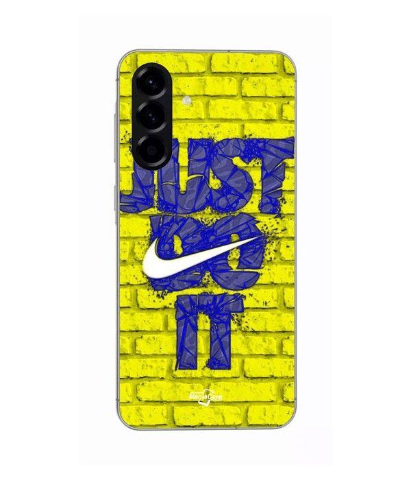 Cover - Maniacase - Samsung Galaxy A26 - Silicone - Flessibile - Logo Just Do It nero