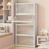 Clear Plastic Multi-Tier Storage Cabinet | Dustproof Floor-Standing Organizer with Transparent Shelves, Classic Style for Bedroom, Wardrobe, Office