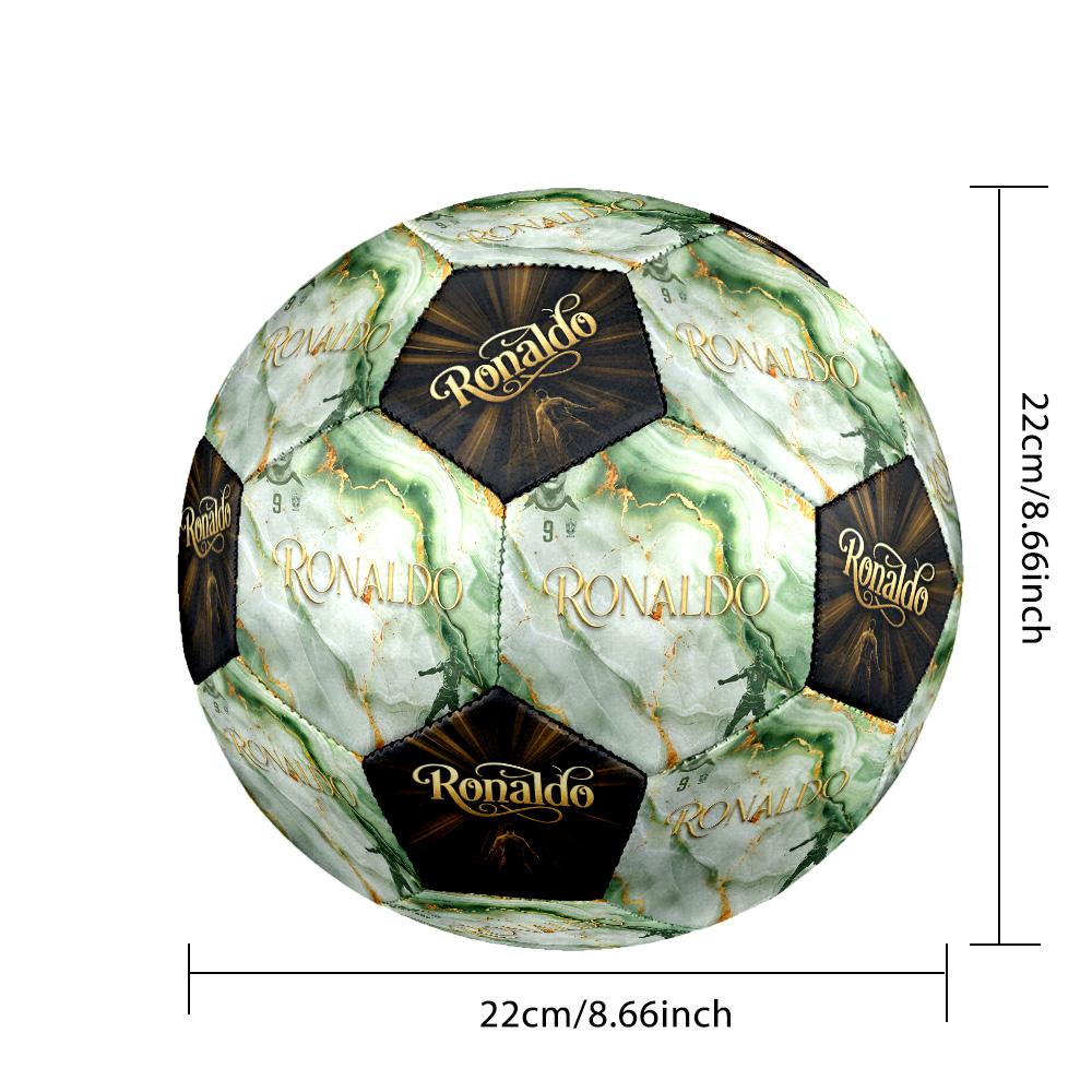 Ronaldo's Golden Ronaldo Celebration Size 5 Soccer Football Machine-Stitched Indoor/Outdoor Training and Matches Unique Gift for Soccer Lovers