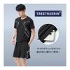[treetreerin] Men's Sportswear, Exercise Clothes, Top and Bottom Set, Thin, Quick Drying, Breathable, Room Wear, Jersey, Short Sleeve, T-shirt,