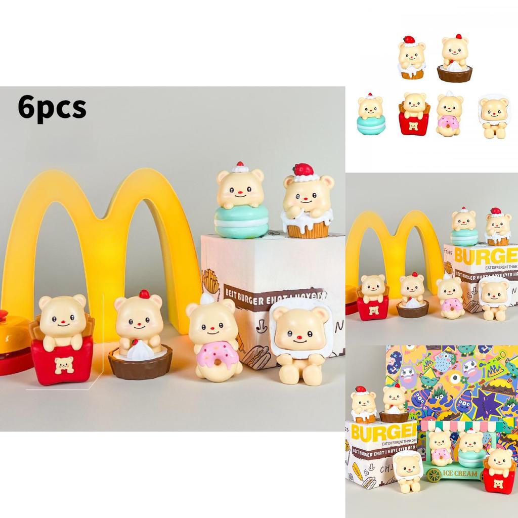 Butter Bear Cute Handicraft Pvc Figurine With Blind Box Packaging For Home Decor