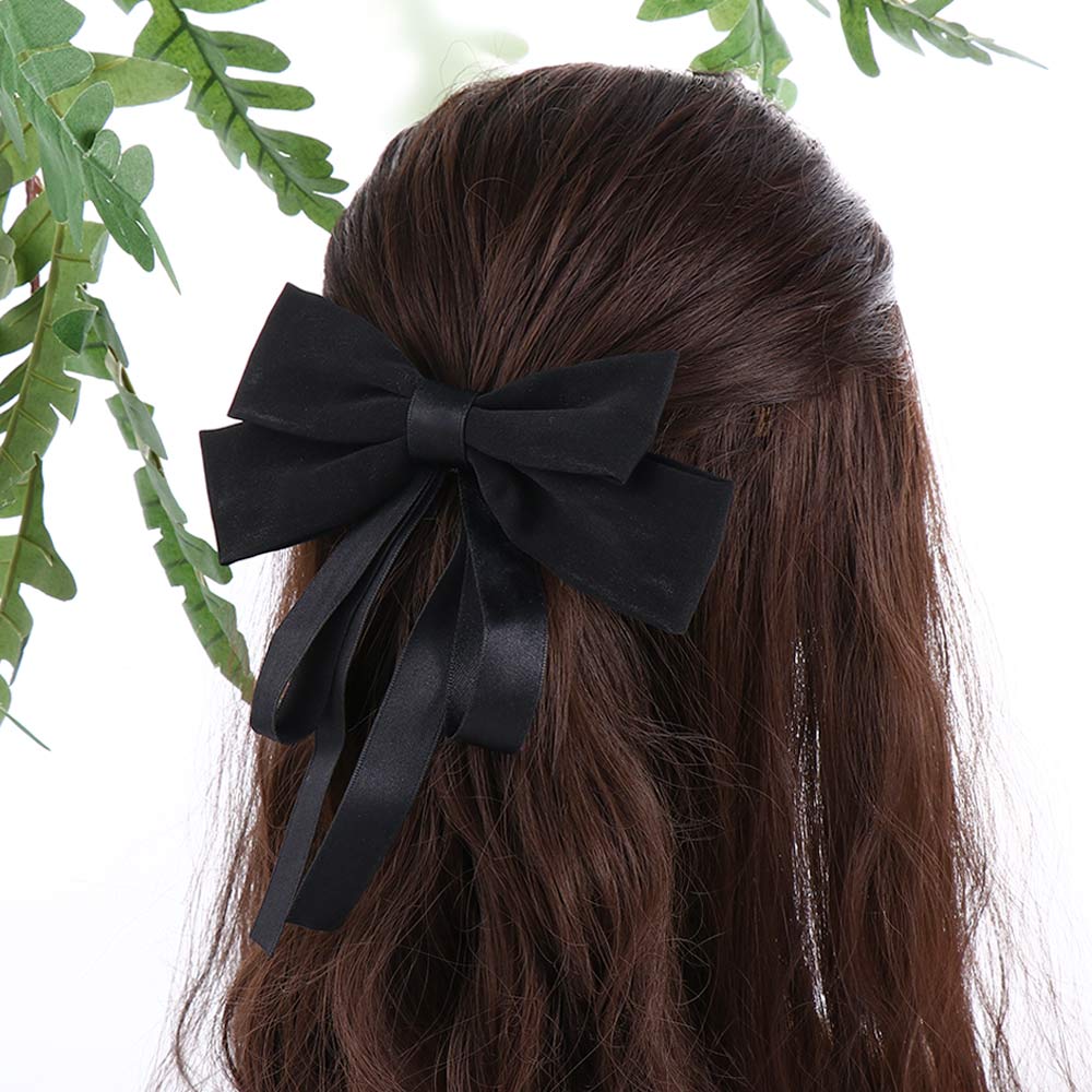 For Girls Tassel Satin Big Korean Barrettes Ponytail Holder Buckle Women Hair Clips Hairpins