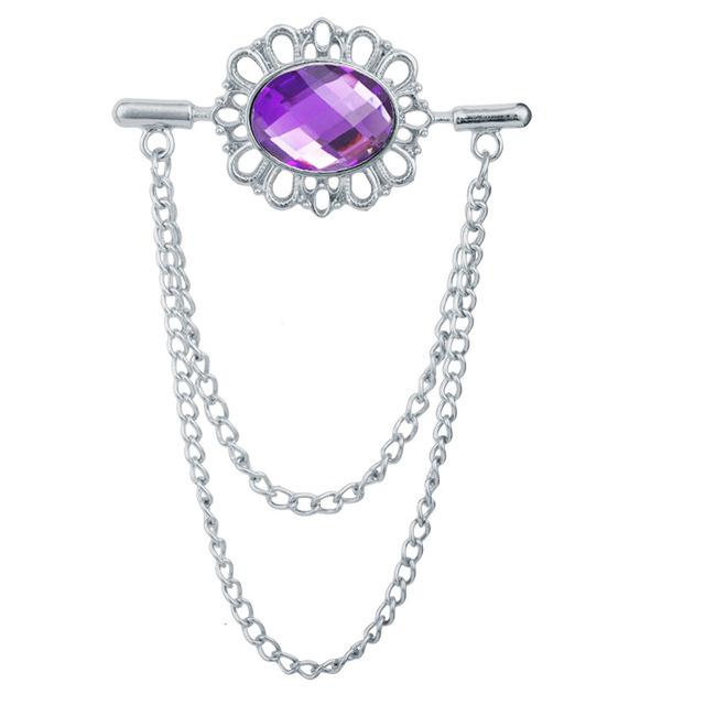 Latest Stylish Fashionable Metallic Crytal Tassel Pin Brooch Shirt Collar Pin Scarf Buckle Badge Corsage Brooches Women Men Jewelry AccessoriesFashion