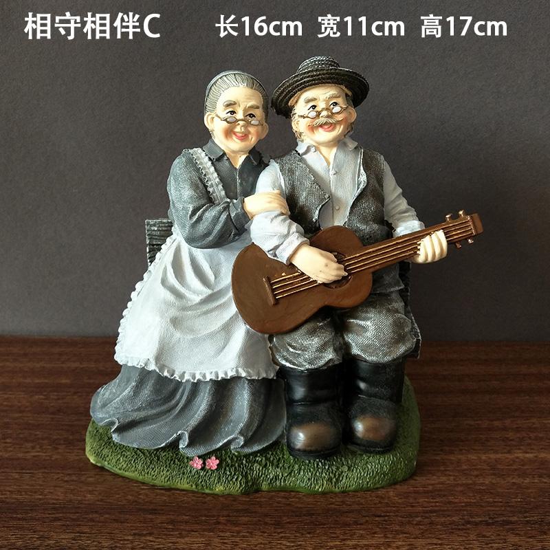 Old Man Old Lady Home Decorations Love Gift Ornament Grandpa And Grandma Grow Old Together Room Decoration Vintage Home Decor