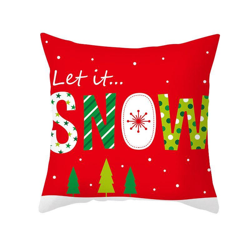 Festive Santa Claus Christmas Cushion Cover With Super Soft Peach Skin Velvet For Home Decor