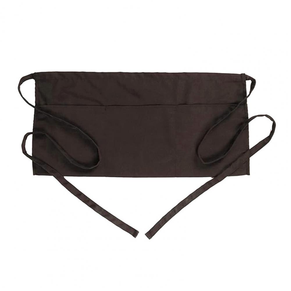 

Kitchen Apron Waterproof Apron with Pockets Quick-drying Waterproof Half Apron with 3 Pockets Polyester Work for Chefs Bakers кавовий