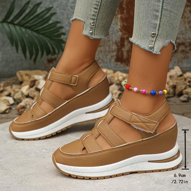 Fashion Summer Women's Shoes 2025 Closed Toe Women's Sandals Rome Casual Sandals Women Hollow Platform Wedges Female Sandalias De Mujer