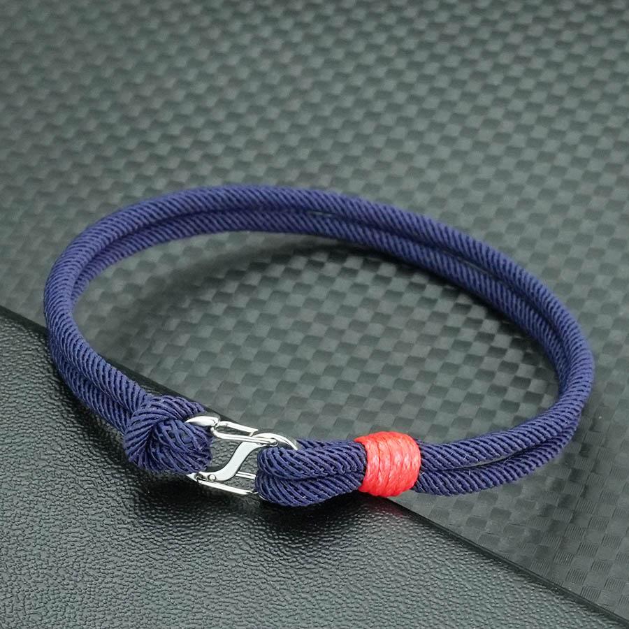 New 7 Colors Grade A 3mm Rope Bracelet Men Women Stainless Steel Connection Buckle Fabric Braslet Leisure Versatile Accessories