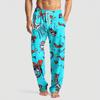Men's Knitted Fashion Print Pocket Casual Pants Pajama Pants