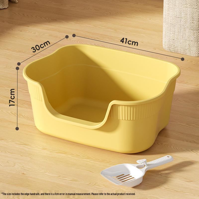 Jednodílná polouzavřená kočičí toaleta s vysokými okraji