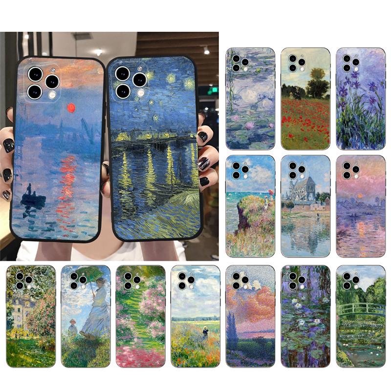 

Чехол для телефона Claude Monet Garden Lotus для iPhone 15 14 Pro Max 13 12 11 Pro Max XSMax XR 12 13 mini 14 Plus Shell