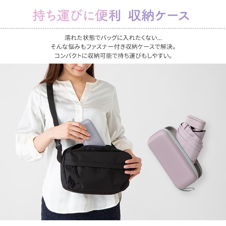 UV-Schutz für Sonne oder Regen, faltbarer Regenschirm, rosa, kompakt, mit Etui, leicht zu tragen