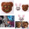 Halloween Creepy Bloody Bear Rabbit Mask For Cosplay Party Performance