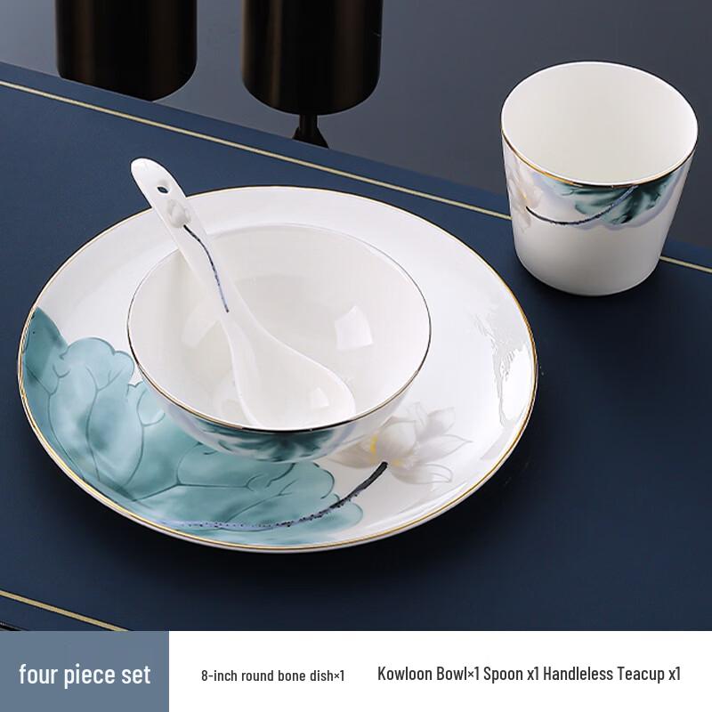 Abay Lotus Charm Bone China Dinnerware Set