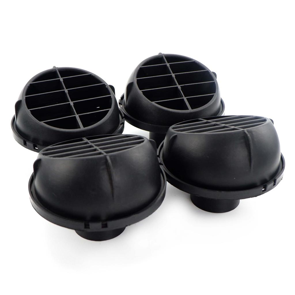42mm Dieselheizung 4x Luftauslass & 4x Warmluftrohr Schwarz & 8x Klemmen Set Für Auto LKW VAN Wohnmobil