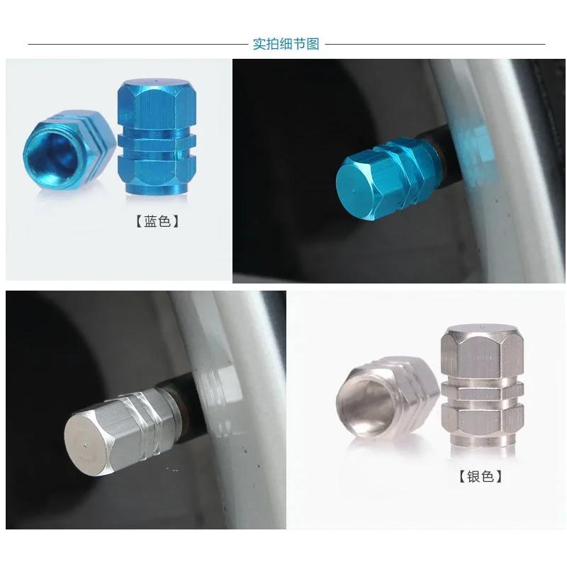 4Pcs Aluminum Car Tire Valve Caps Hex Alloy Tyre Valve Stem Covers Waterproof Dustproof Airtight for Auto Motorcycle Truck Bike Stem Caps1