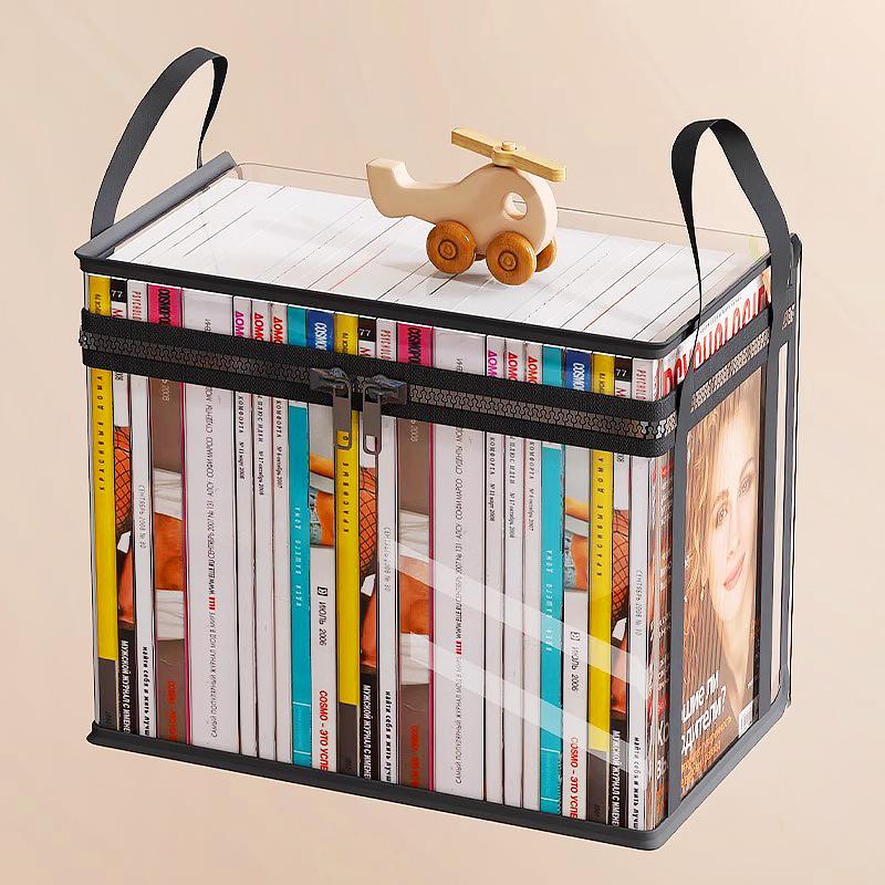 1/2pcs Storage Bag Dust-Proof Toy&Book Large Capacity PVC Multifunctional Storage Box Portable with Handle Foldable