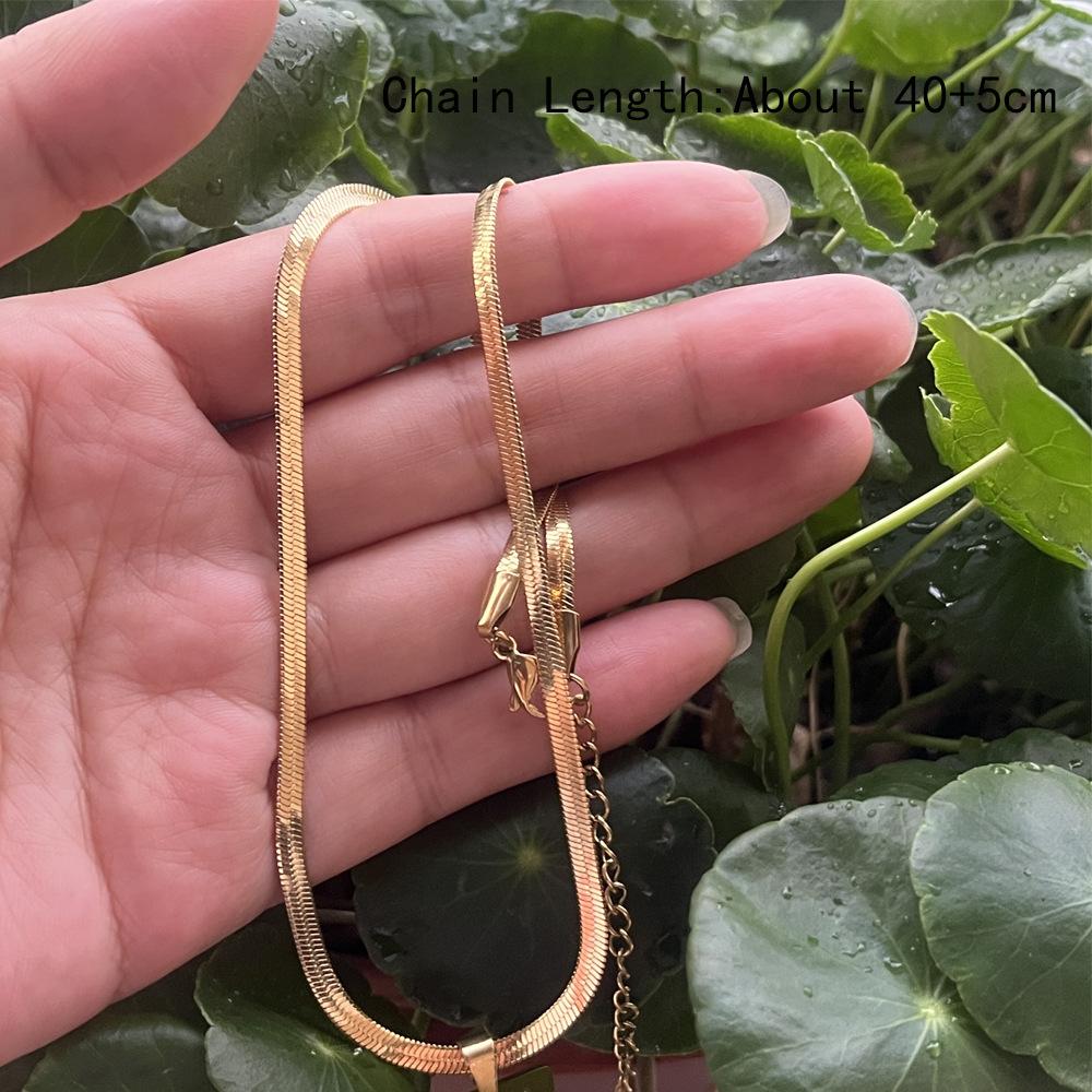 Small Animal Snake Pendant Flat Snake Chain Necklaces for Women Choker Necklace Stainless Steel Jewelry Party Birthday Gift New