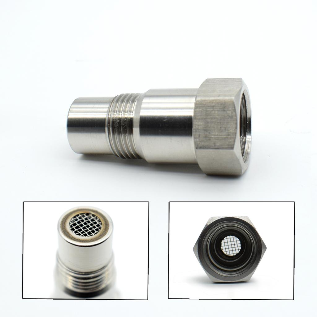 CEL Fix Check Engine Light Eliminator Adapter Oxygen O2 Sensor Spacer Weld Bung Plug Wideband Nut Cap Kit Set M18 X 1.5 Silver Car Parts Accessories