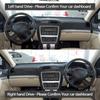 Suede Leather Dashmat for Skoda Octavia A7 MK3 5E 2015- Black/Brown Dashboard Cover Sun Shade Carpet Non-slip Pad Accessorie