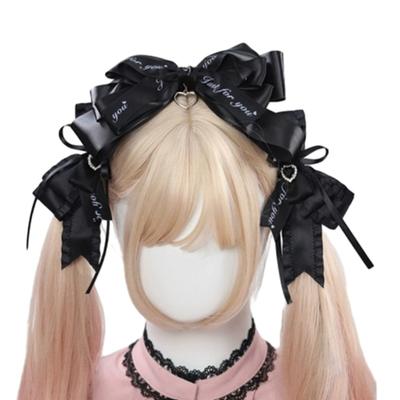 Schöne Haarspange mit Herz-Schleife Haarklammer Cosplay Frisur Perfekt für den Alltag Partys Hochzeiten