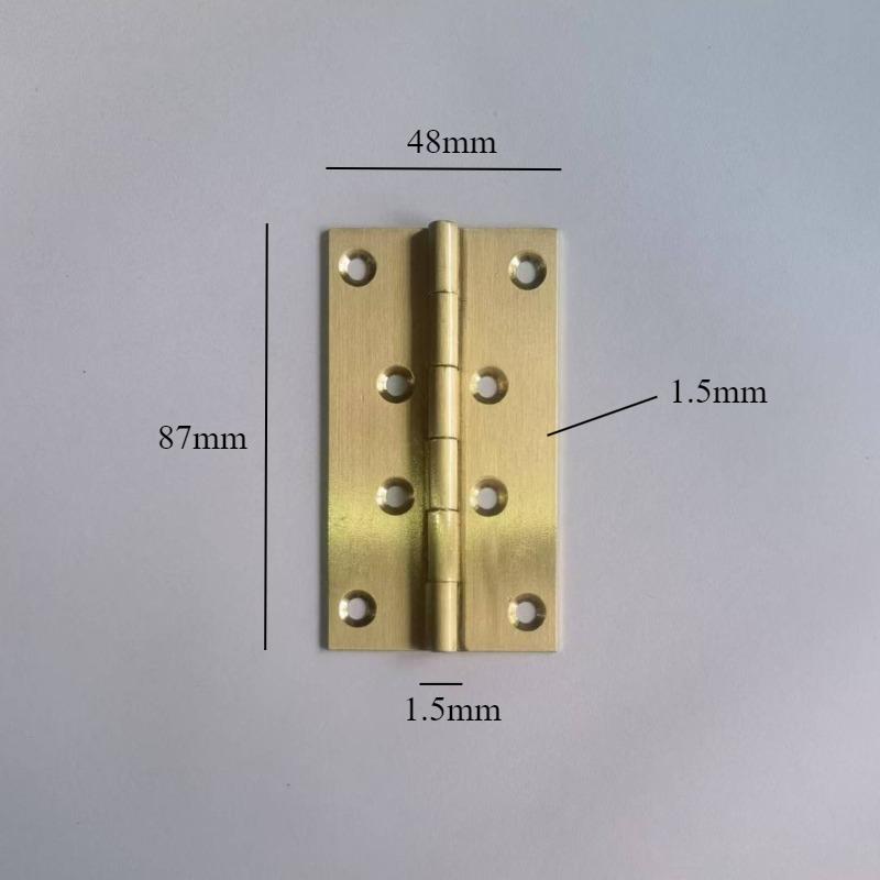10 Pcs/Bag Brushed & Sealed Brass Hinges Jewelry Box Door Kitchen Cabinet Door Copper Hinges Small Box Exquisite Hinges